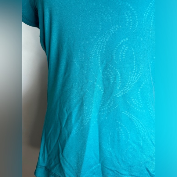 Tek Gear Teal Blue Shirt Women Size Small Athletic Work Out Shirt - Picture 5 of 7